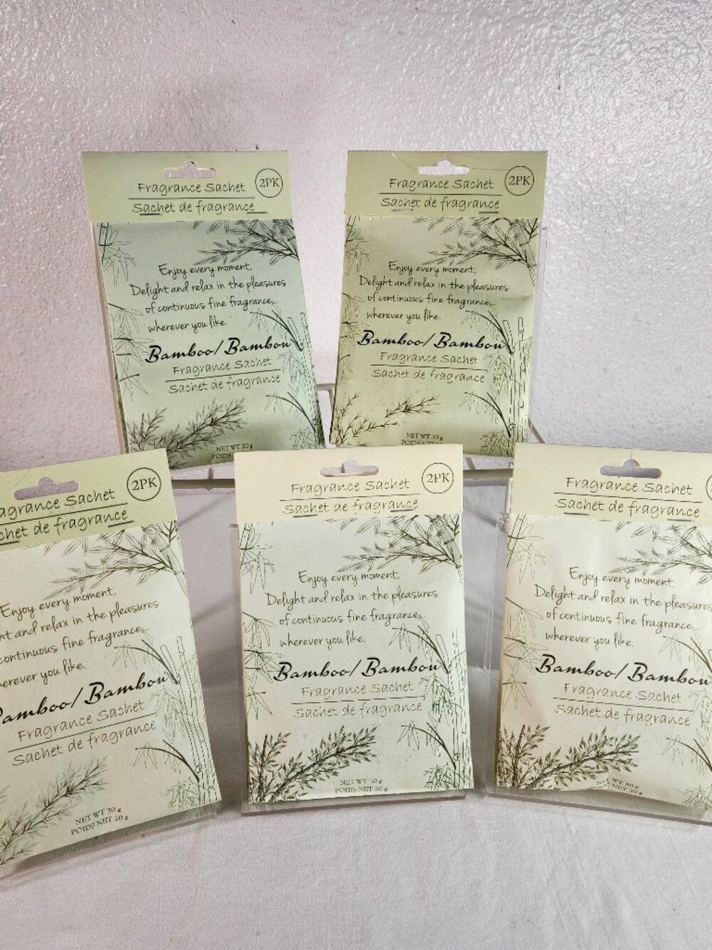 Cottage Core Bamboo Scented Sachet Drawer Scent Bags 5 Packs of 2 Fast Ship